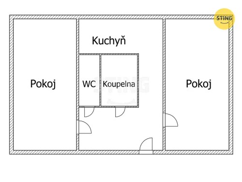 Prodej bytu 2+1 53 m²