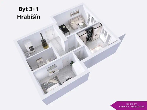 Prodaný byt 3+kk 79 m²