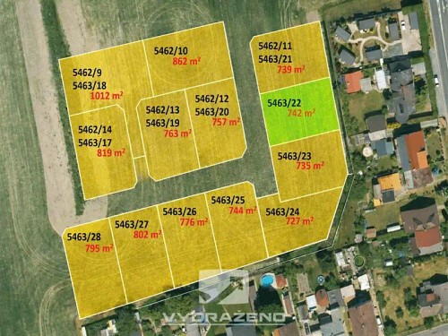 Prodej stavebního pozemku 742 m²