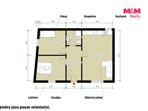 Prodej bytu 3+kk 65 m²