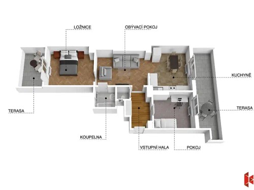 Prodej bytu 3+kk 56 m²