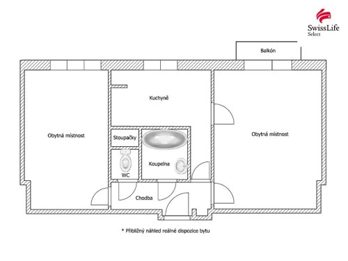 Prodaný  byt 2+1 52 m²