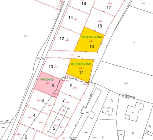 Prodej stavebního pozemku 871 m²