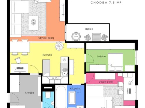 Prodej bytu 3+kk 85 m²