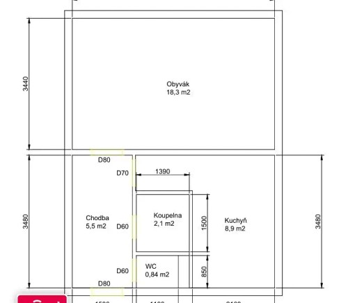 Prodej bytu 1+1 34 m²