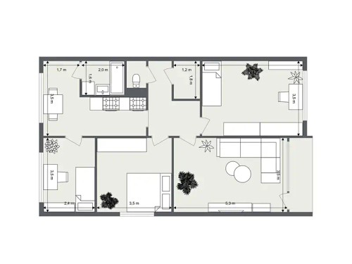 Prodaný byt 4+1 80 m²