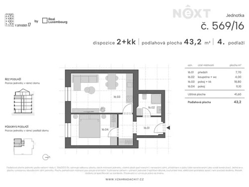 Prodej bytu 2+kk 43 m²