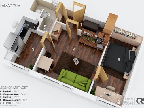 Prodaný  byt 2+1 46 m²