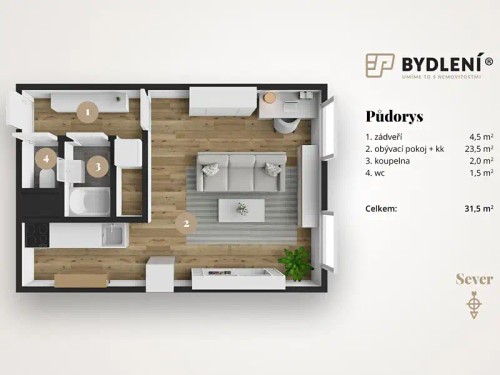 Prodej bytu 1+kk 31 m²