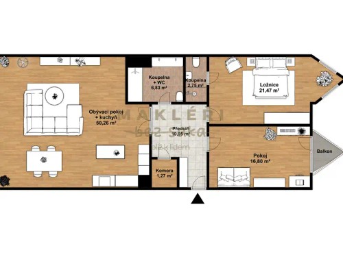 Prodej bytu 3+kk 114 m²