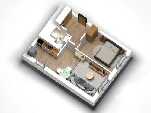 Prodaný byt 2+kk 43 m²