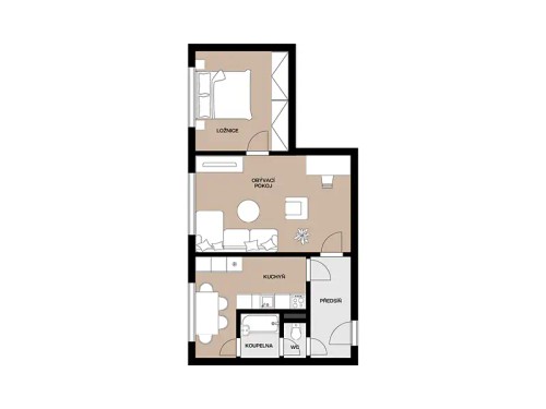 Prodaný  byt 2+1 53 m²