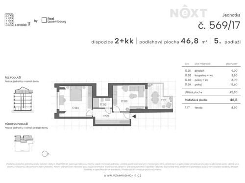 Prodej bytu 2+kk 47 m²