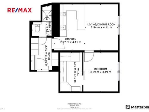 Prodaný  byt 2+kk 54 m²