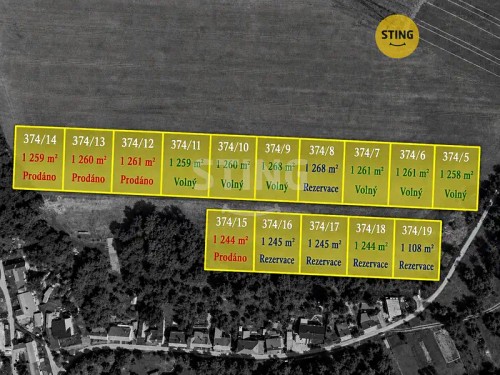 Prodej stavebního pozemku 1108 m²