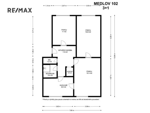 Prodaný byt 3+1 62 m²