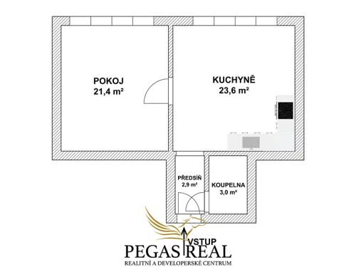 Prodaný  byt 2+kk 55 m²