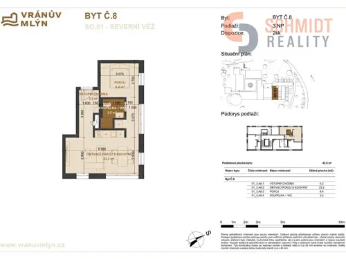 Prodej bytu 2+kk 40 m²