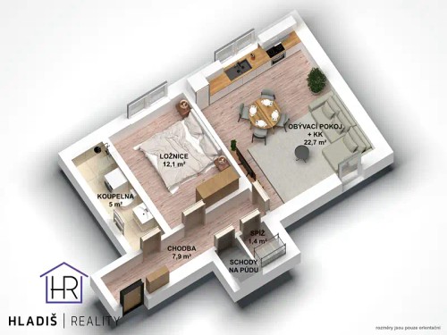 Prodej bytu 2+kk 49 m²