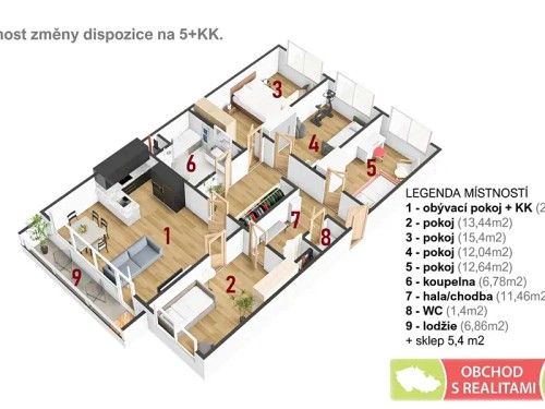 Prodaný byt 4+1 120 m²
