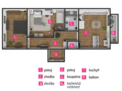 Prodej bytu 3+kk 72 m²