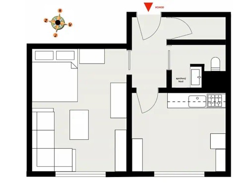 Prodaný byt 1+1 35 m²