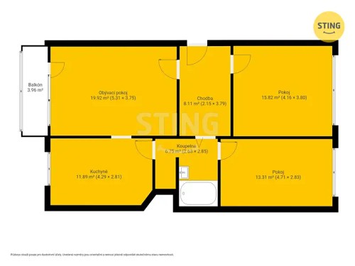 Prodej bytu 3+1 79 m²