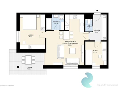 Prodej bytu 3+kk 71 m²