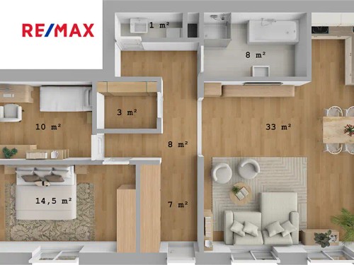 Prodaný byt 3+kk 90 m²