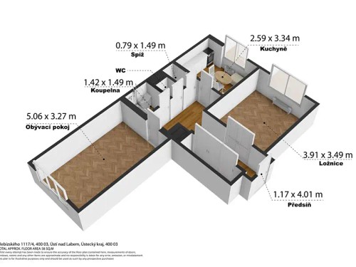 Prodaný byt 2+1 59 m²