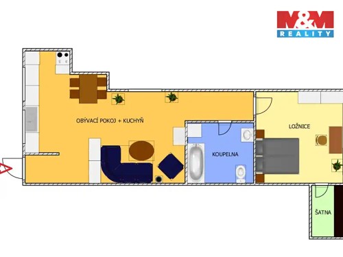 Prodej bytu 2+kk 66 m²