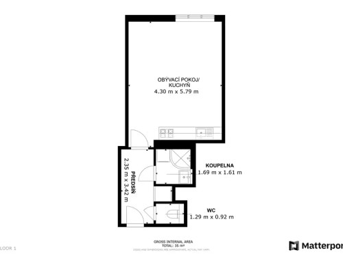 Prodej bytu 1+kk 33 m²