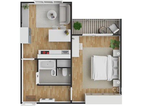 Prodaný byt 1+1 39 m²
