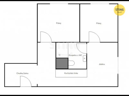 Prodej bytu 2+1 46 m²