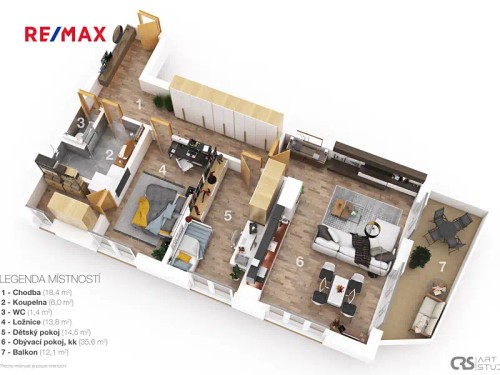 Prodej bytu 3+kk 84 m²