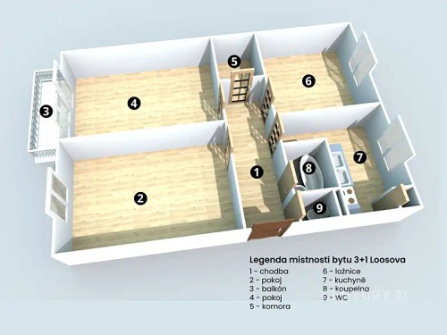 Prodej bytu 3+1 74 m²