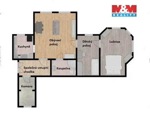 Prodaný byt 3+kk 56 m²