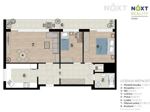 Prodej bytu 3+1 69 m²