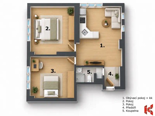 Prodej bytu 3+kk 67 m²