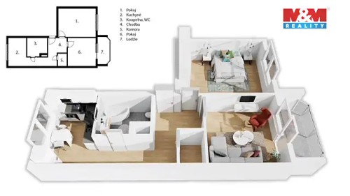 Prodaný byt 2+1 53 m²