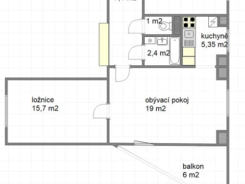 Prodaný  byt 3+1 60 m²