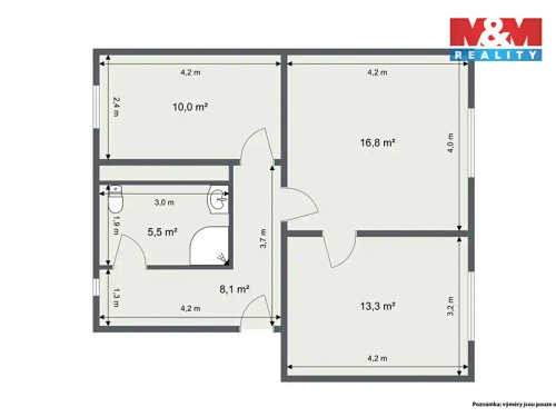 Prodaný byt 3+1 62 m²
