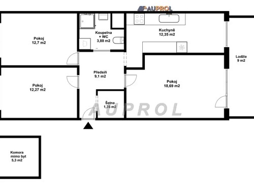 Prodej bytu 3+1 85 m²