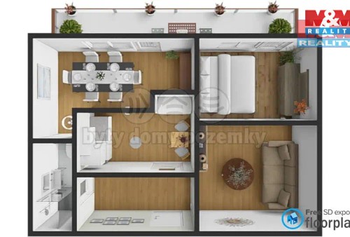 Prodaný byt 1+1 35 m²