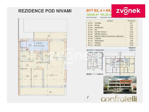 Prodej bytu 4+kk 93 m²