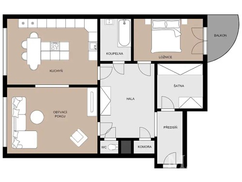 Prodej bytu 2+1 89 m²