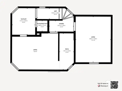 Prodej chalupy 110 m², pozemek 2026 m²
