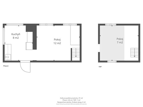 Prodej chaty 27 m², pozemek 214 m²