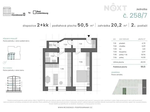 Prodej bytu 2+kk 50 m²