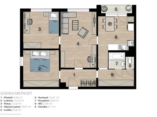Prodaný byt 3+1 71 m²